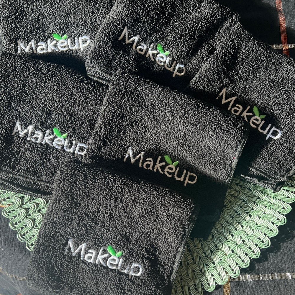 New, never used, Black Makeup remover Towel Set. So soft. Set of 6.